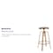 Flash Furniture Gold Adjustable Barstool, PK2 2-CH-181070-26S-GLD-GG - alternate 5